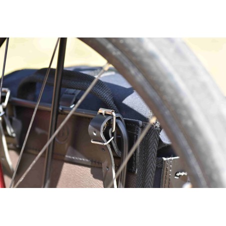 Paire de sacoches latérales GB1500 fixation courroies/ressorts - Entièrement noir