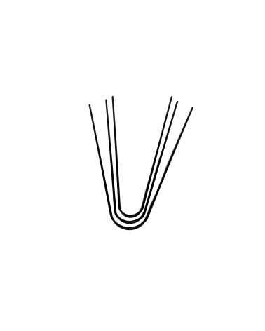 Paire de tringles pour garde-boue largeur 60mm - Noir