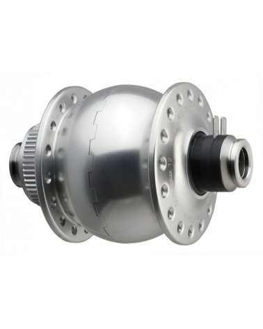 SON 28 dynamonav, aksel 12, sølvfarget Centerlock-skive