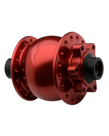 Moyeu dynamo SON 28 axe 15 disque 6 trous rouge