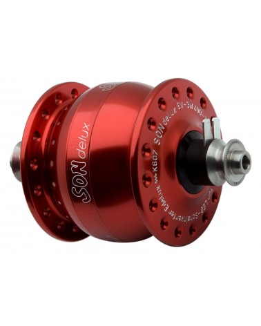 Moyeu dynamo SONdelux rouge
