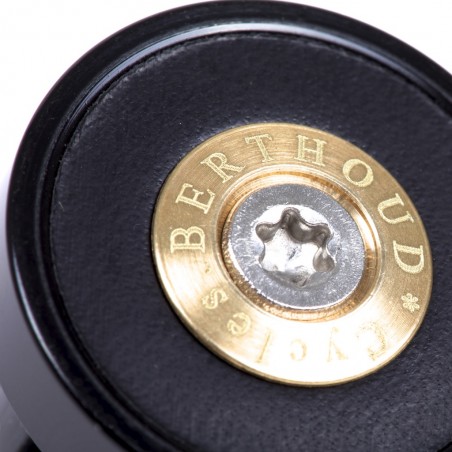 Handlebar end plugs leather anodised alloy Berthoud