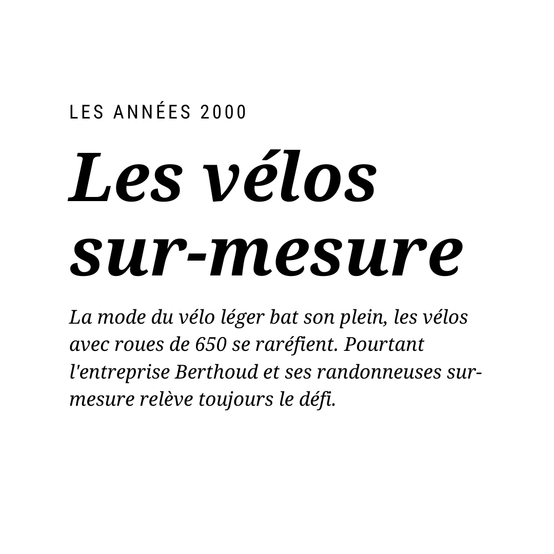 2000 - Vélos sur-mesure