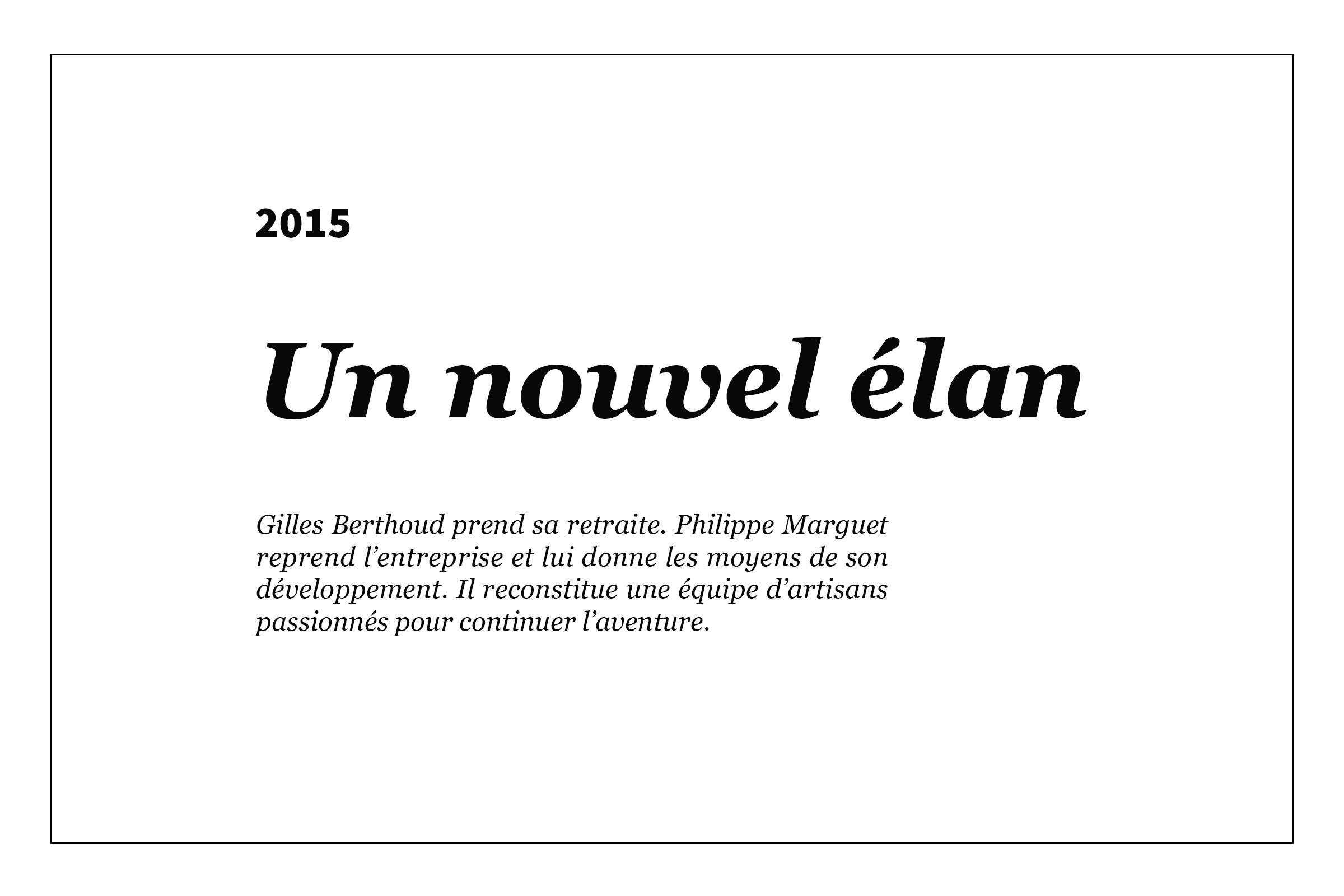 2015 - Un nouvel élan